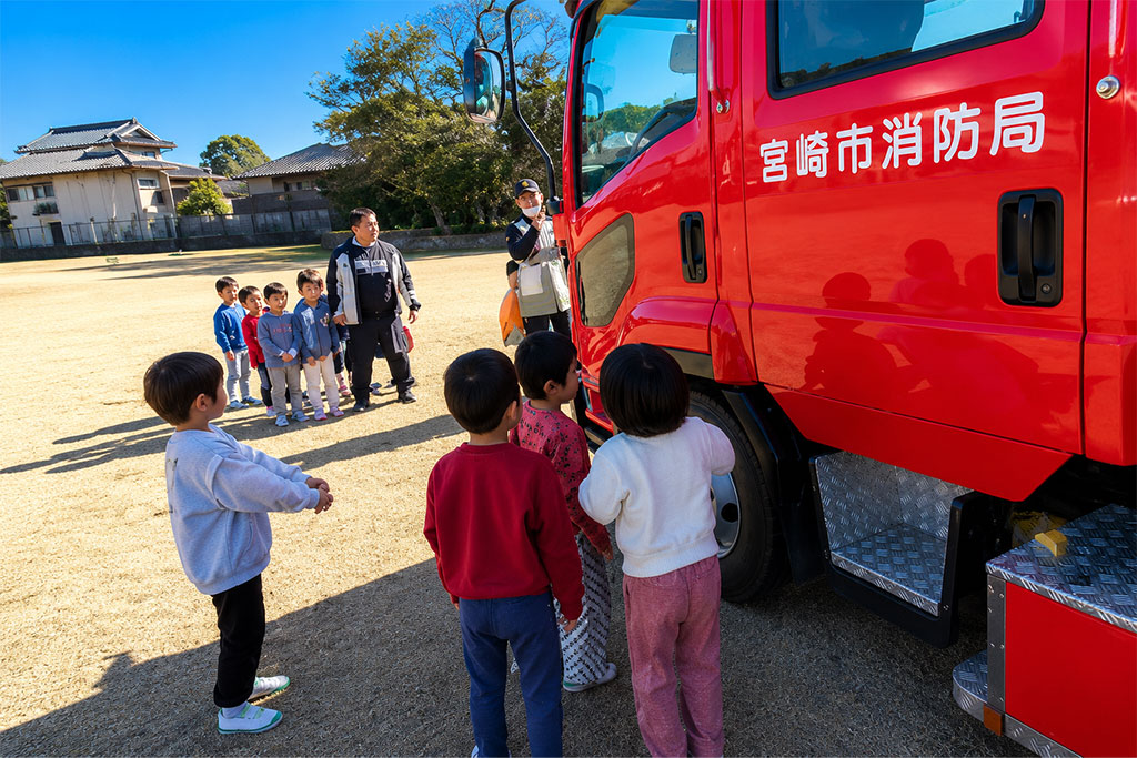 総合防火訓練の様子